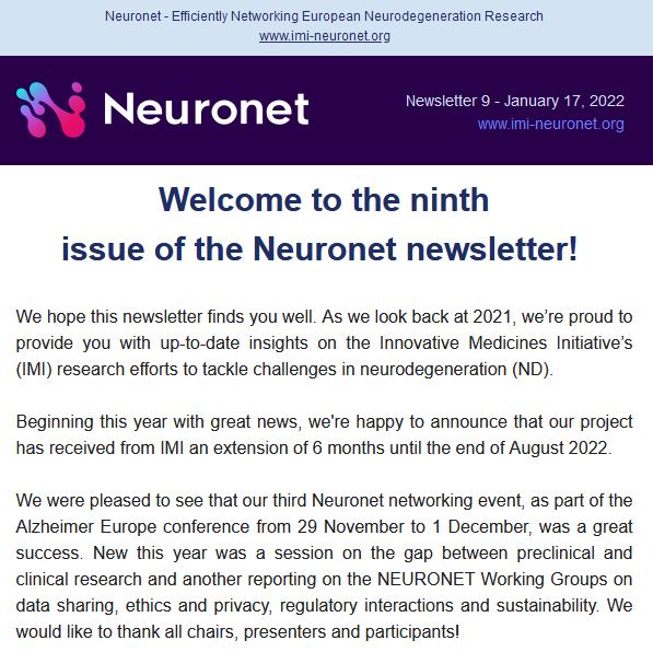 Neuronet newsletter 9
