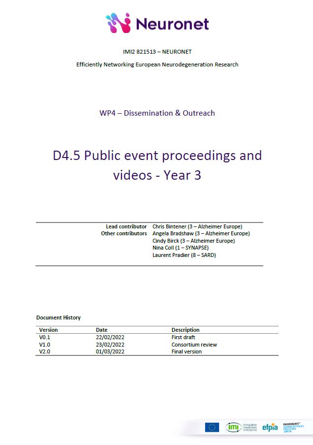 D4.5 Public event proceedings and videos – Year 3